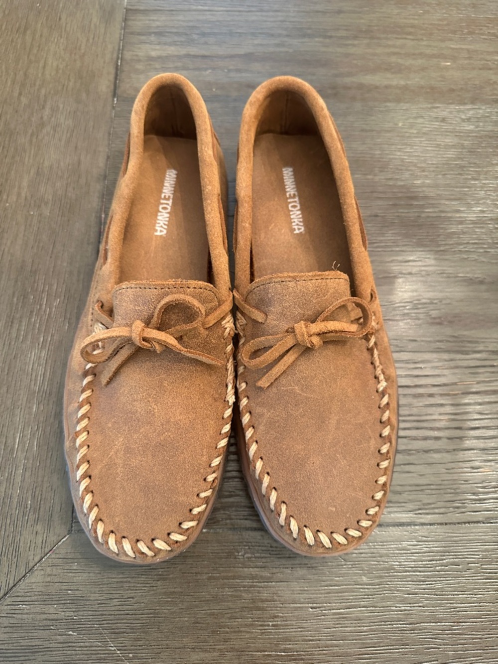 Minnetonka Men's Chestnut Suede Moccasin Loafers